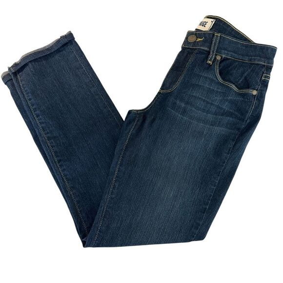 PAIGE SKYLINE ANKLE PEG Premium Stretch Low Rise Skinny Dark Wash Jeans 27 - Picture 2 of 14